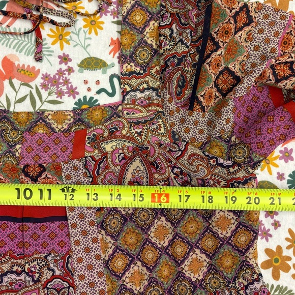 Boho Aakaa dress with patchwork design, size large - Picture 6 of 10